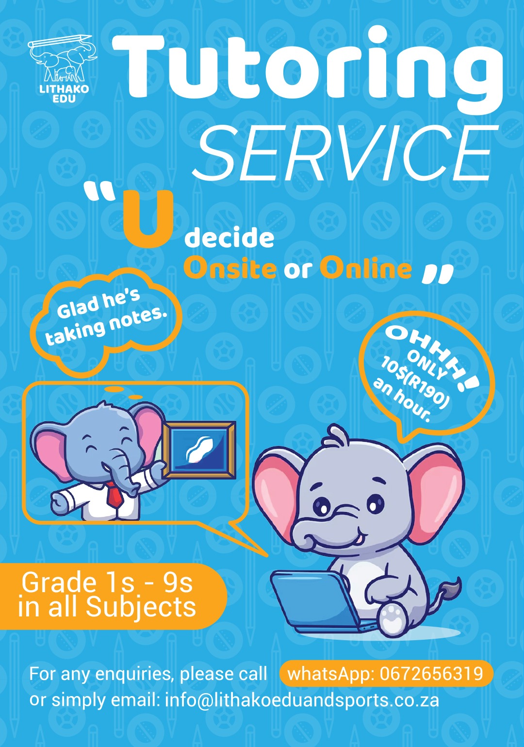 Lithako Tutoring Service Poster
